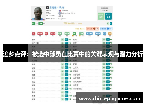 追梦点评：被选中球员在比赛中的关键表现与潜力分析